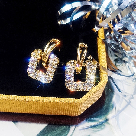 Alloy Rhinestone Dangle Earrings for Women FS-WG85681-54-1