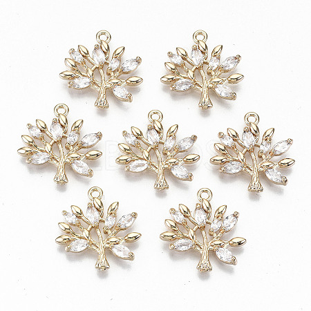 Brass Micro Pave Cubic Zirconia Pendants LS-KK-S359-020A-RS-1