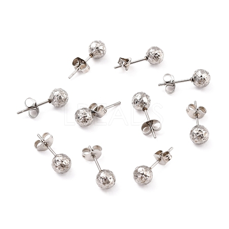 Non-Tarnish 304 Stainless Steel Stud Earring Findings STAS-I183-09A-P-1