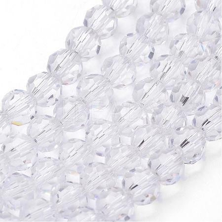 Transparent Glass Bead Strands GLAA-G013-4mm-72-1