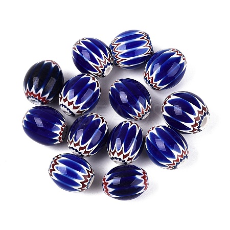 Handmade Millefiori Glass Barrel Beads LA-N002-19A-1