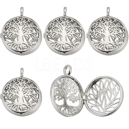 10Pcs Hollow Brass Cage Pendants KK-SC0004-39-1