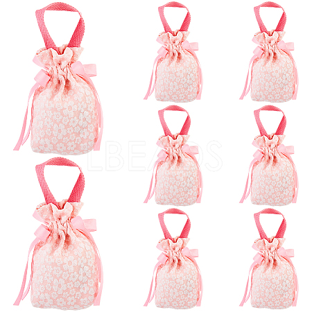 Flower Printed Cloth Drawstring Storage Bags ABAG-WH20010-20B-02-1