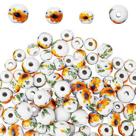 HOBBIESAY 180Pcs 3 Style Handmade Porcelain Beads PORC-HY0001-09-1