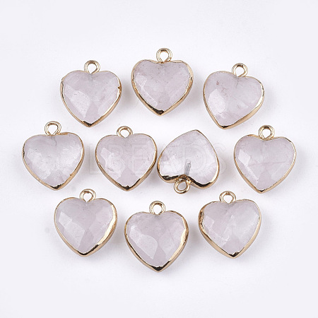 Electroplate Natural Quartz Crystal Pendants G-T112-03I-1