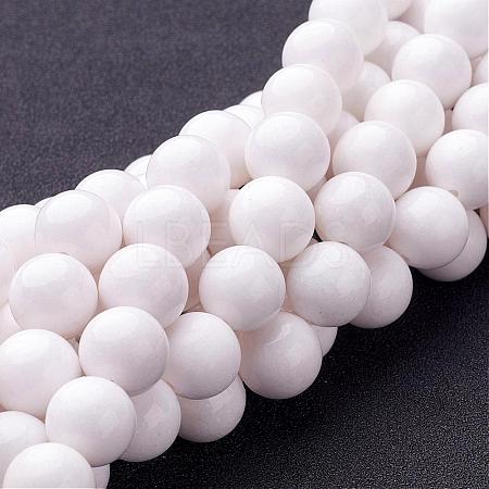 Natural Mashan Jade Round Beads Strands G-D263-12mm-XS01-1