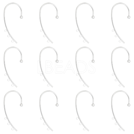 Unicraftale 12Pcs Brass Ear Cuff Findings FIND-UN0002-16P-1