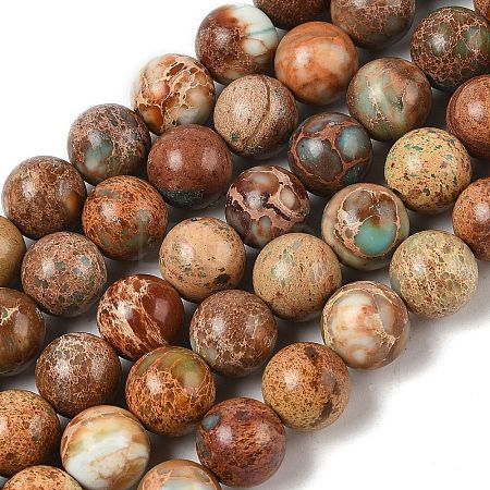 Dyed Natural Regalite/Imperial Jasper/Sea Sediment Jasper Beads Strands G-B124-C03-11-1