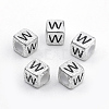 Plated Acrylic Beads PB43C9308-W-1