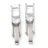 Rack Plating Brass Micro Pave Cubic Zirconia Watch Band Clasps KK-A234-016P-02-1
