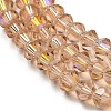 Transparent Electroplate Glass Beads Strands GLAA-F029-3mm-D12-3