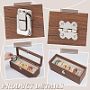 Black Walnut Wood Bracelet Organizer Display Cases with Velvet Inside and Visible Window Lid BDIS-WH0011-05-3