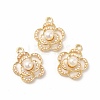 ABS Plastic Imitation Pearl Pendants PALLOY-I217-17G-3