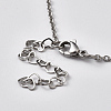 Electroplated Glass Pendant Necklaces NJEW-JN02607-4