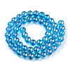 Electroplate Transparent Glass Beads Strands GLAA-T032-T8mm-AB06-3