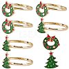 Gorgecraft 6Pcs 2 Style inc Alloy Napkin Rings AJEW-GF0007-17-1