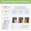 DIY Flower Pattern Embroidery Beginner Kits DIY-TAC0020-38-3