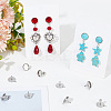 50 Sets 304 Stainless Steel Stud Earring Finding STAS-BBC0003-32-4