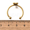 304 Stainless Steel Open Cuff Ring Components STAS-M057-01G-G-3