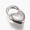 Non-Tarnish Polished 316 Surgical Stainless Steel Lobster Claw Clasps X-STAS-Z013-08P-3