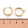 Brass Micro Pave Cubic Zirconia Hoop Earring Finding KK-N261-47G-3