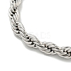 5MM 304 Stainless Steel Rope Chain Bracelets for Women BJEW-R318-02P-2