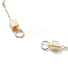Handmade Cube Brass Link Chain Bracelet Making AJEW-JB01150-20-2