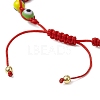 Adjustable Lanmpword Evil Eye Braided Bead Bracelet BJEW-JB11059-01-4