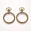 Alloy Open Back Bezel Pendants PALLOY-WH0024-05AB-1