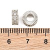 Brass Micro Pave Clear Cubic Zirconia European Beads CU-CBA6A75-13P-3