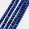 Electroplate Non-magnetic Synthetic Hematite Beads Strands G-J169B-3mm-03-1