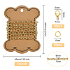 1M Brass Oval Paperclip Chains CHC-BC0001-15-3