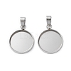304 Stainless Steel Pendant Cabochon Settings STAS-L282-010P-06-1