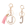 2Pcs 2 Style Alloy Rhinestone Keychain Sets KEYC-WR0001-01J-1