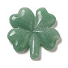 Natural Green Aventurine Carved Clover Figurines Statues for Home Office Tabletop Feng Shui Ornament DJEW-G044-01B-2