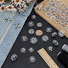40Pcs 4 Styls Acrylic & Stainless Steel Snap Buttons BUTT-FG0001-48-4