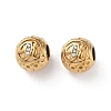 Ion Plating(IP) 304 Stainless Steel Rhinestone European Beads STAS-A092-10R-G-1