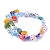 Heart Handmade Millefiori Glass Beads Strands LK-R004-68-2