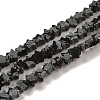 Natural Snowflake Obsidian Beads Strands G-G085-B37-01-1