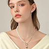 4Pcs 4 Style Natural Shell & Imitation Pearl Beaded Necklaces Set NJEW-AN0001-53-5