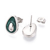 304 Stainless Steel Enamel Stud Earrings EJEW-T047-23P-2