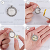 1Bag Alloy Pendant Cabochon Settings FIND-SC0023-79A-03-5