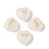 Natural Quartz Crystal Heart Engraving MBTI Figurines Statues for Home Office Desk Decorations G-K353-05A-1