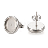 Non-Tarnish 304 Stainless Steel Stud Earring Settings LS-X-STAS-K202-05D-P-1