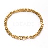 304 Stainless Steel Wheat Chains Bracelets BJEW-O091-04-2