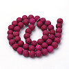 Synthetic Lava Rock Beads Strands G-S247-8mm-M-1-3