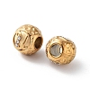 Ion Plating(IP) 304 Stainless Steel Rhinestone European Beads STAS-A092-10U-G-2