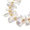 Electroplated Natural Quartz Crystal Beads Strands X-G-F800-F11-A-3
