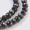 Natural Black Spinel Beads Strands G-F568-028-A-3