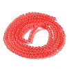 Baking Painted Imitation Jade Glass Round Bead Strands DGLA-Q021-4mm-32-3